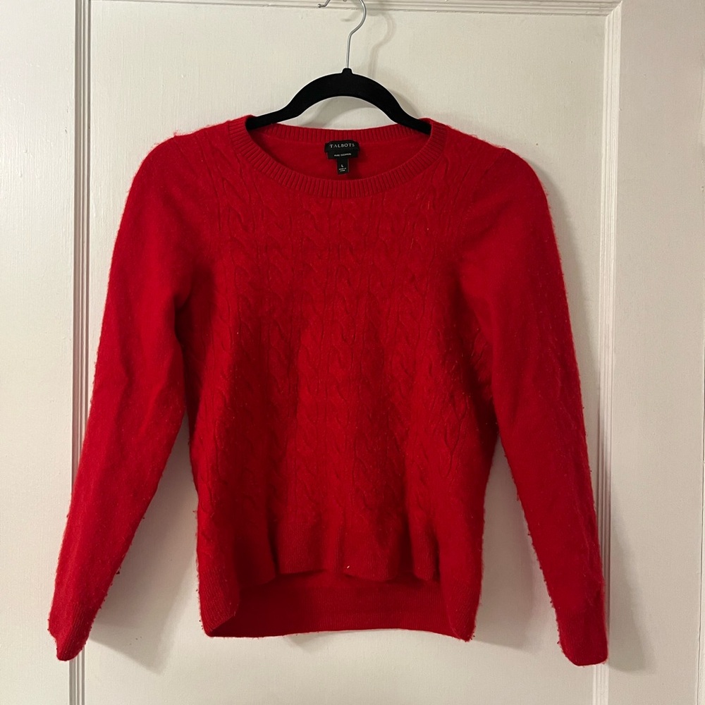 Talbots Red Pure Cashmere Sweater